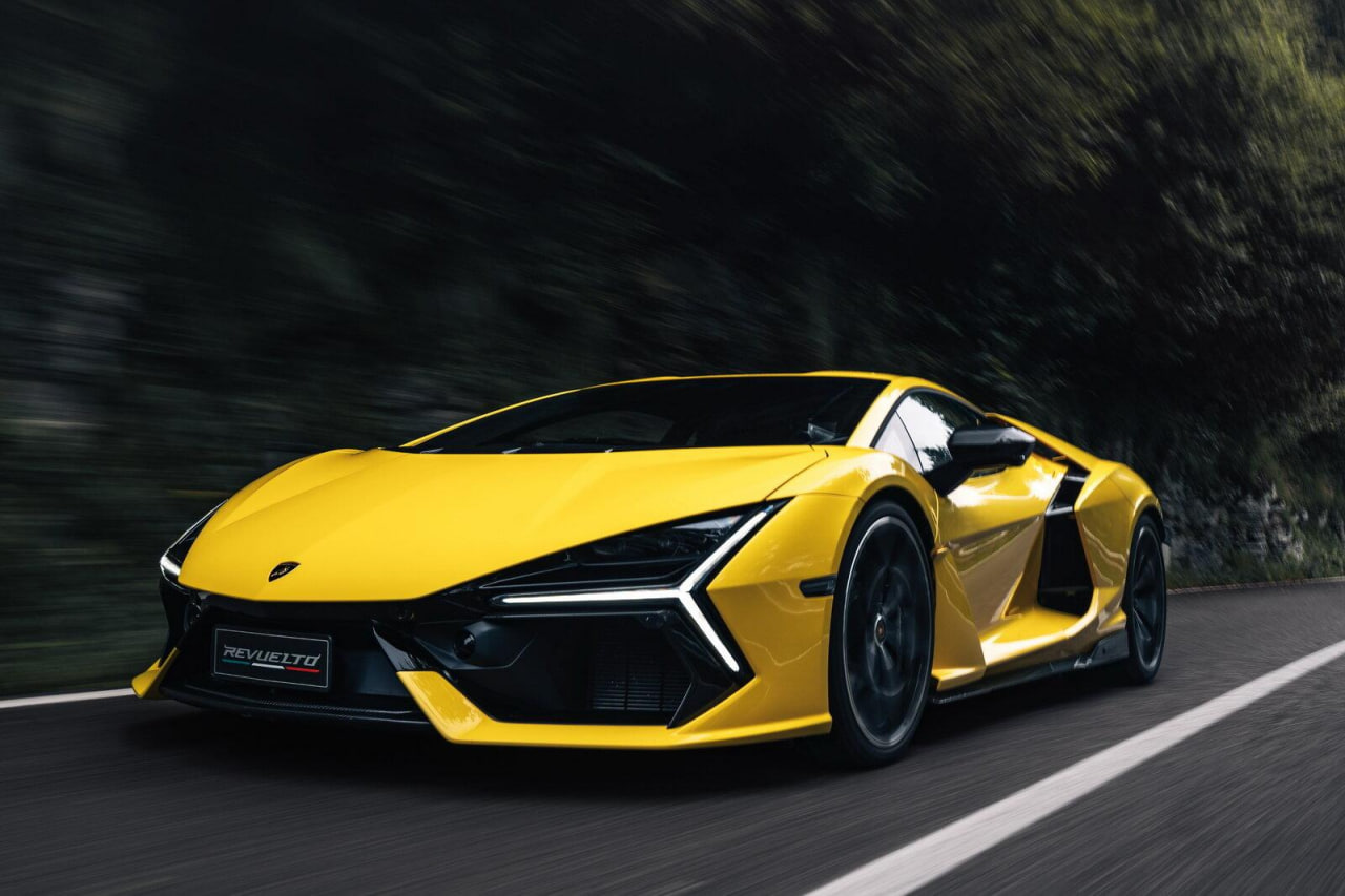 Luxury supercar on the road